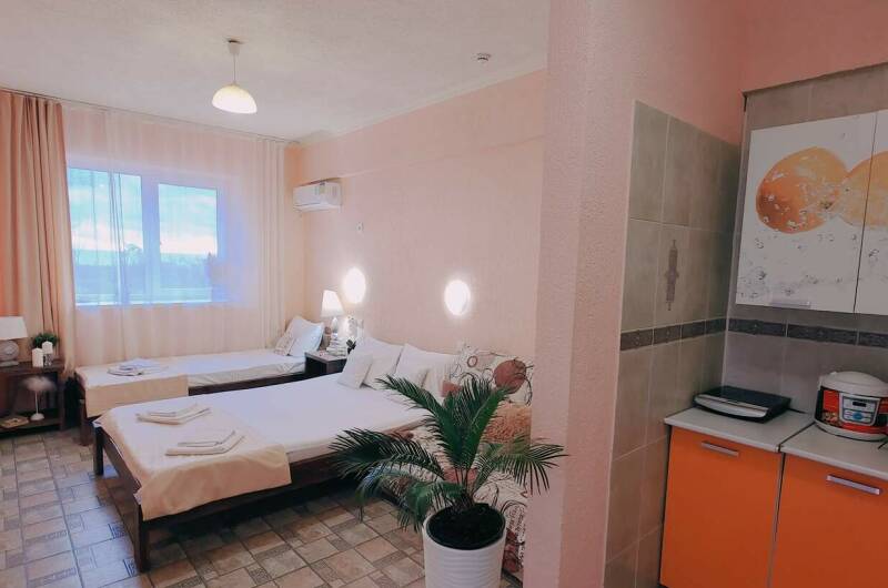 5ти местная студия с мини-кухней и видом на тер-ию