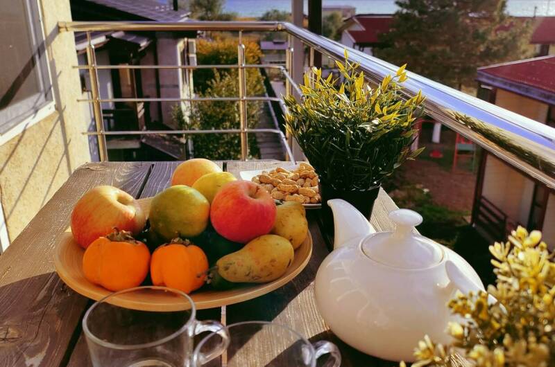 5ти местная студия с мини-кухней и видом на море