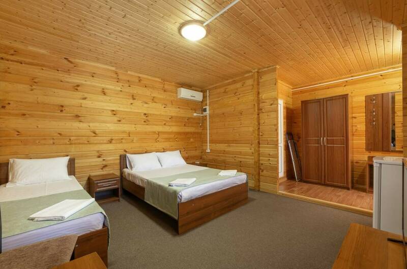 Трёхместный из бруса