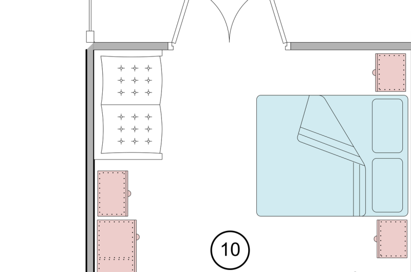 10 (2-мест с терраса + дом место на террасе)