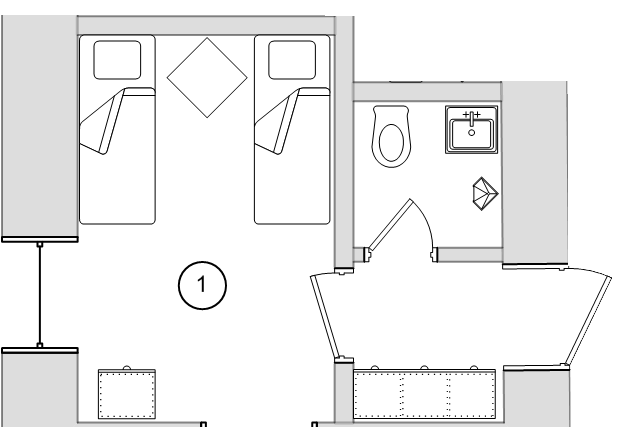 1 (2-мест стандарт)