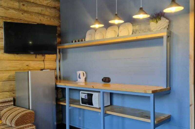 Студия в срубе с террасой, Скандинавия"