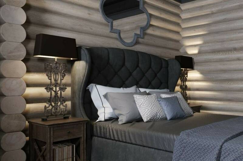 Студия в срубе с террасой, Скандинавия"