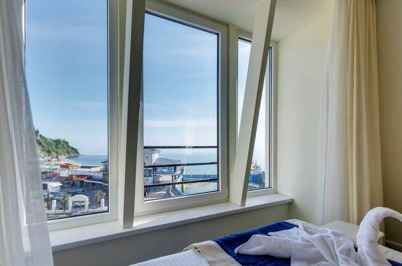 4-х местный маленький балкон с видом на море 5этаж