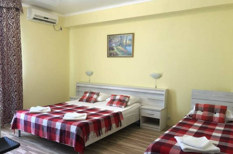 Трёхместный номер (балкон, вид на горы)