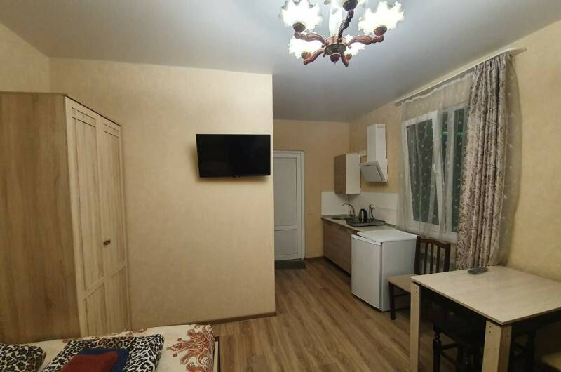 Студия с кухней и балконом