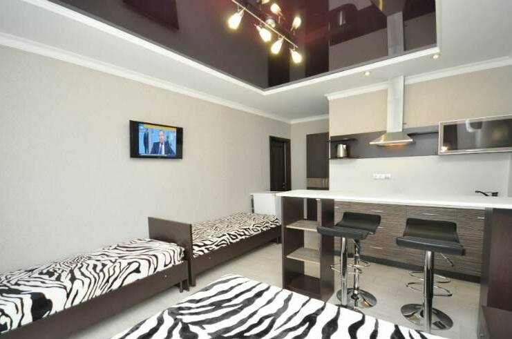 Однокомнатные апартаменты с кухней и балконом