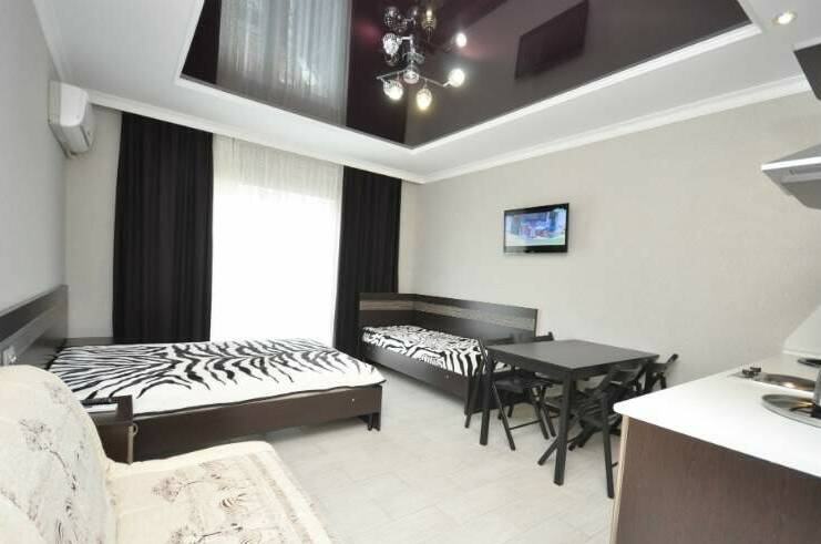 Однокомнатные апартаменты с кухней и балконом