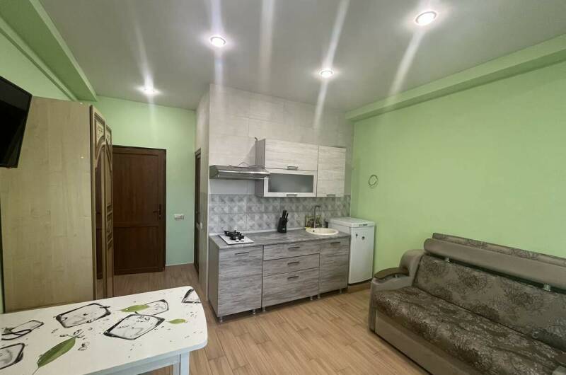 Студия с кухней, с балконом