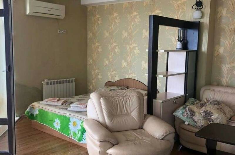 Студия-эконом с кухней терраса с видом на море