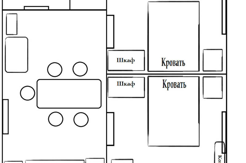Домик «под ключ» двухкомнатный