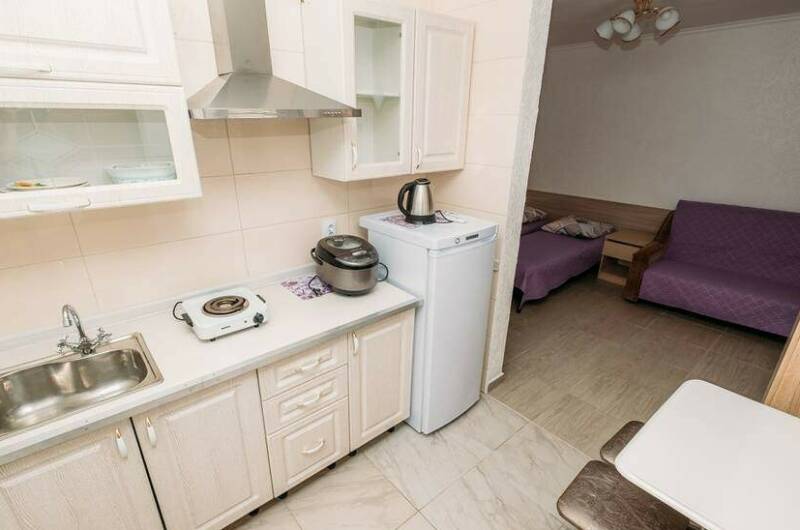 Студия номер с кухней для 3−4 человек