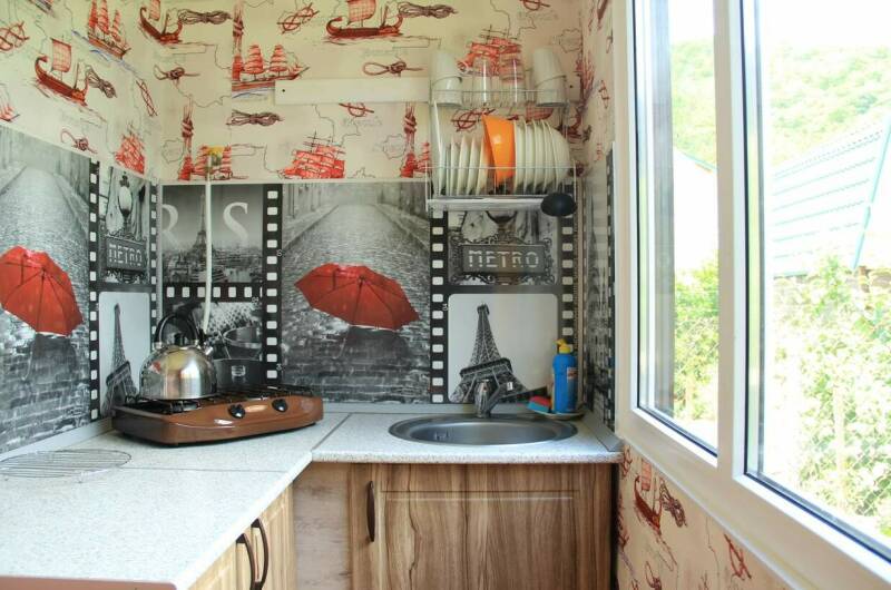 Трехместный домик с кухней