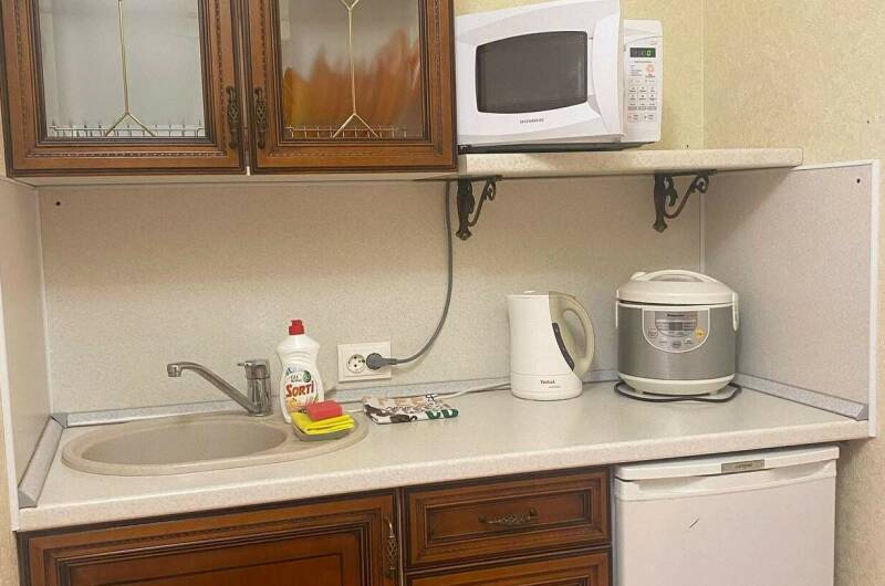 Трехместный номер с миникухней и большим балконом